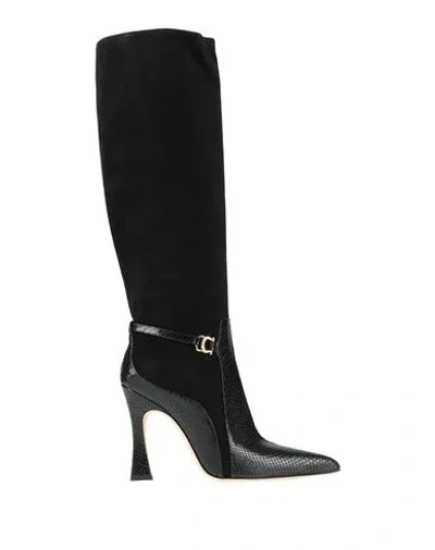 Pollini Woman Boot Black Size 6 Leather