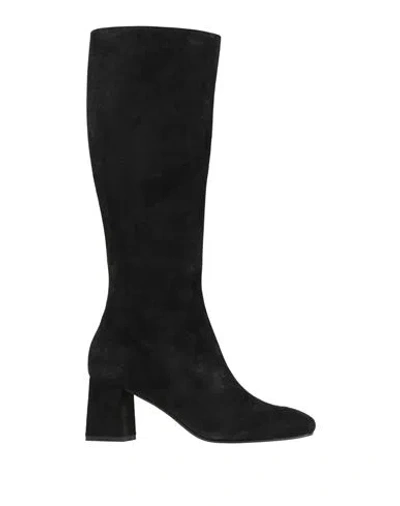 Pollini Woman Boot Black Size 6.5 Goat Skin