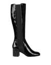 Pollini Woman Boot Black Size 7 Leather In Black