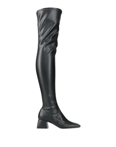 Pollini Woman Boot Black Size 7 Leather