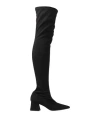 Pollini Woman Boot Black Size 7 Polyester In Black