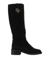 Pollini Woman Boot Black Size 7.5 Leather