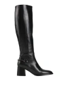Pollini Woman Boot Black Size 6 Calfskin In Black