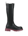 Pollini Woman Boot Black Size 8 Calfskin In Black