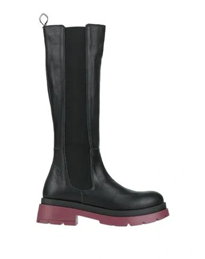 Pollini Woman Boot Black Size 8 Calfskin