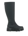 Pollini Woman Boot Black Size 8 Rubber In Black