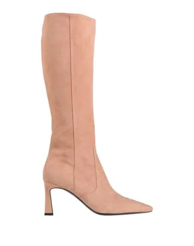 Pollini Woman Boot Blush Size 8.5 Leather In Pink