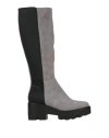 Pollini Woman Boot Grey Size 7 Leather In Gray