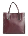 Pollini Woman Handbag Plum Size - Calfskin In Purple