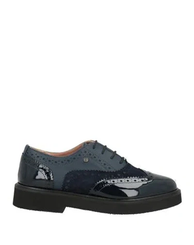 Pollini Woman Lace-up Shoes Black Size 5 Leather
