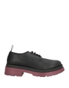 Pollini Woman Lace-up Shoes Black Size 8 Calfskin In Black