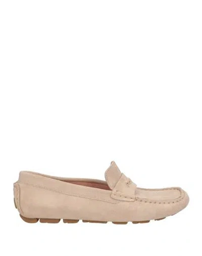 Pollini Woman Loafers Beige Size 8 Leather