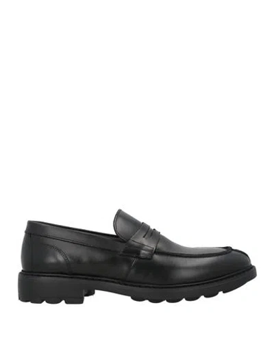 Pollini Woman Loafers Black Size 11 Leather
