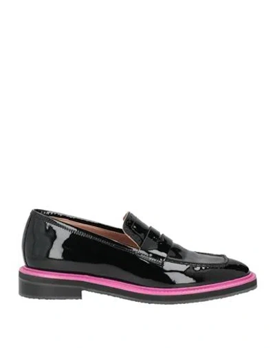 Pollini Woman Loafers Black Size 6.5 Leather