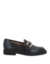 Pollini Woman Loafers Black Size 8 Calfskin In Black