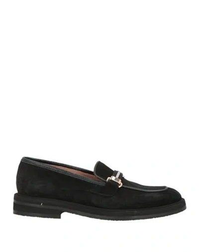 Pollini Woman Loafers Black Size 8 Leather