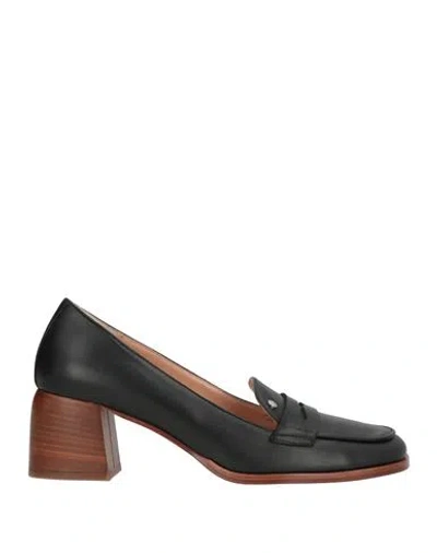 Pollini Woman Loafers Black Size 8.5 Leather