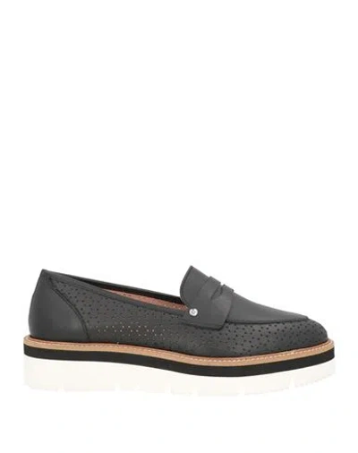 Pollini Woman Loafers Black Size 9 Calfskin
