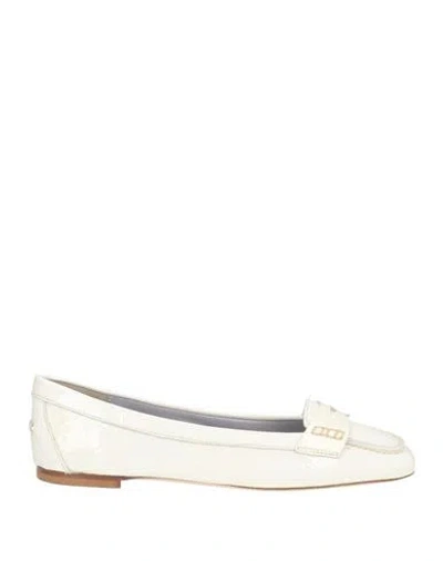 Pollini Woman Loafers Cream Size 9 Leather In White