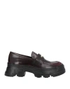 Pollini Woman Loafers Deep Purple Size 9 Leather