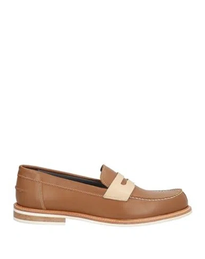 Pollini Woman Loafers Light Brown Size 8 Calfskin