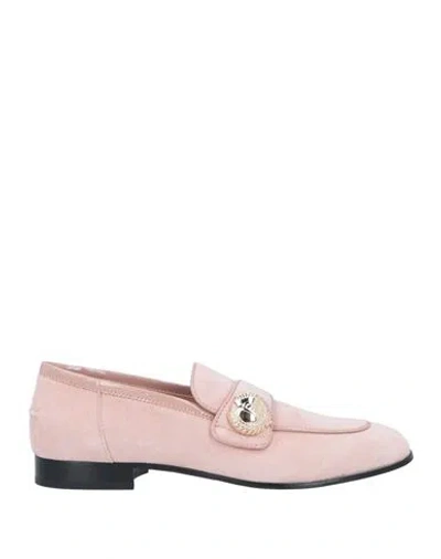 Pollini Woman Loafers Pink Size 7 Soft Leather