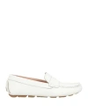Pollini Woman Loafers White Size 8 Leather