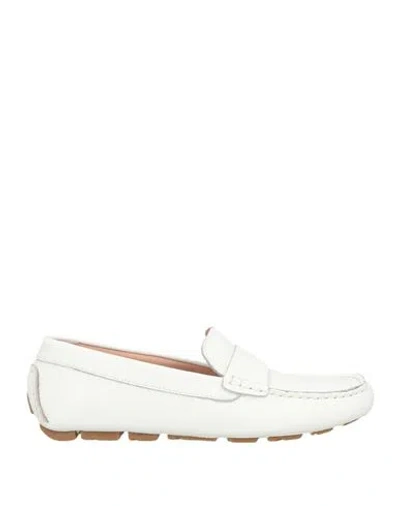 Pollini Woman Loafers White Size 8 Leather