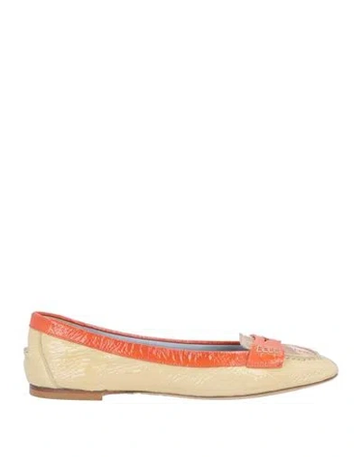 Pollini Woman Loafers Yellow Size 7 Soft Leather