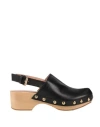 Pollini Woman Mules & Clogs Black Size 7 Calfskin In Black