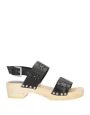 Pollini Woman Mules & Clogs Black Size 8 Calfskin In Black