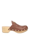 Pollini Woman Mules & Clogs Brown Size 8 Calfskin