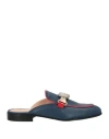 Pollini Woman Mules & Clogs Navy Size 8 Leather In Navy