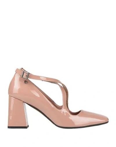 Pollini Woman Pumps Antique Rose Size 8 Leather In Pink