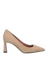 Pollini Woman Pumps Beige Size 7 Goat Skin
