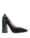 Pollini Woman Pumps Black Size 9 Soft Leather