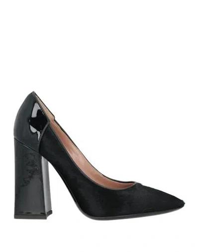 Pollini Woman Pumps Black Size 9 Soft Leather