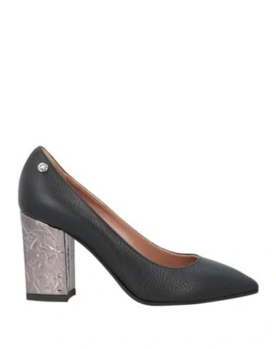 Pollini Woman Pumps Black Size 7.5 Soft Leather