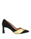 Pollini Woman Pumps Black Size 8 Leather In Black