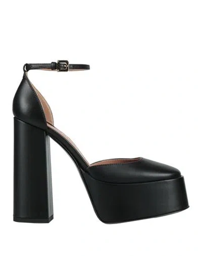 Pollini Woman Pumps Black Size 8 Leather