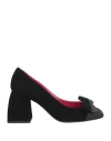 Pollini Woman Pumps Black Size 8 Leather In Black