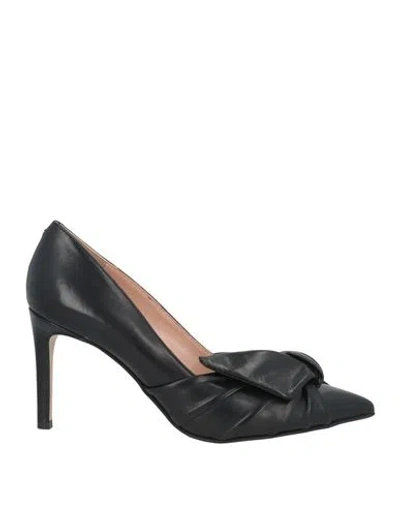 Pollini Woman Pumps Black Size 8 Leather