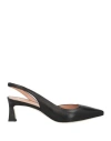 Pollini Woman Pumps Black Size 8 Leather