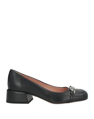 Pollini Woman Pumps Black Size 8.5 Leather