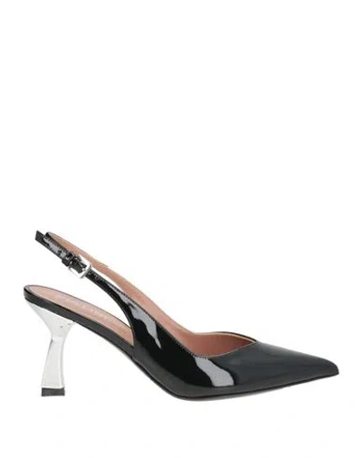 Pollini Woman Pumps Black Size 8.5 Leather