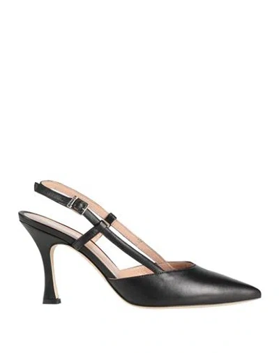 Pollini Woman Pumps Black Size 9 Leather
