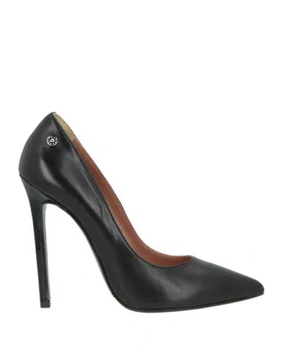 Pollini Woman Pumps Black Size 9.5 Leather