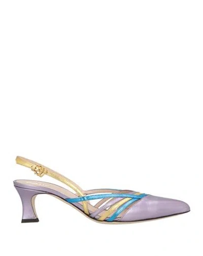Pollini Woman Pumps Blue Size 11 Leather