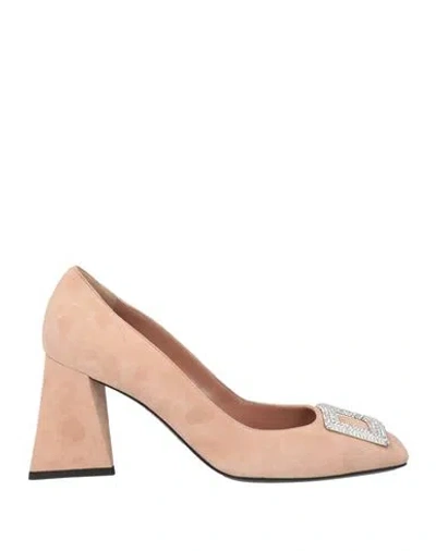 Pollini Woman Pumps Blush Size 6 Soft Leather In Neutral
