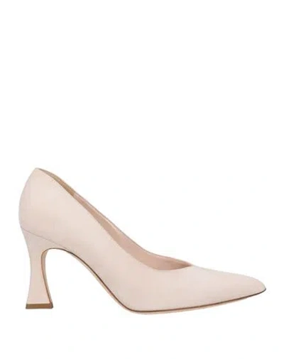 Pollini Woman Pumps Blush Size 8 Calfskin In Pink